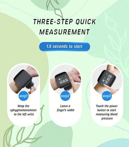 جهاز مراقبة ضغط الدم الاحترافي للمعصم - سهل الاستخدام، قابل لإعادة الشحن عبر USB 
