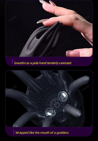 جهاز تحفيز حشفة الذكر، لعبة استمناء دوارة أوتوماتيكية بـ 10 أوضاع